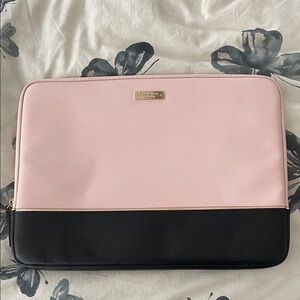 Kate Spade Pink and Black Laptop Sleeve